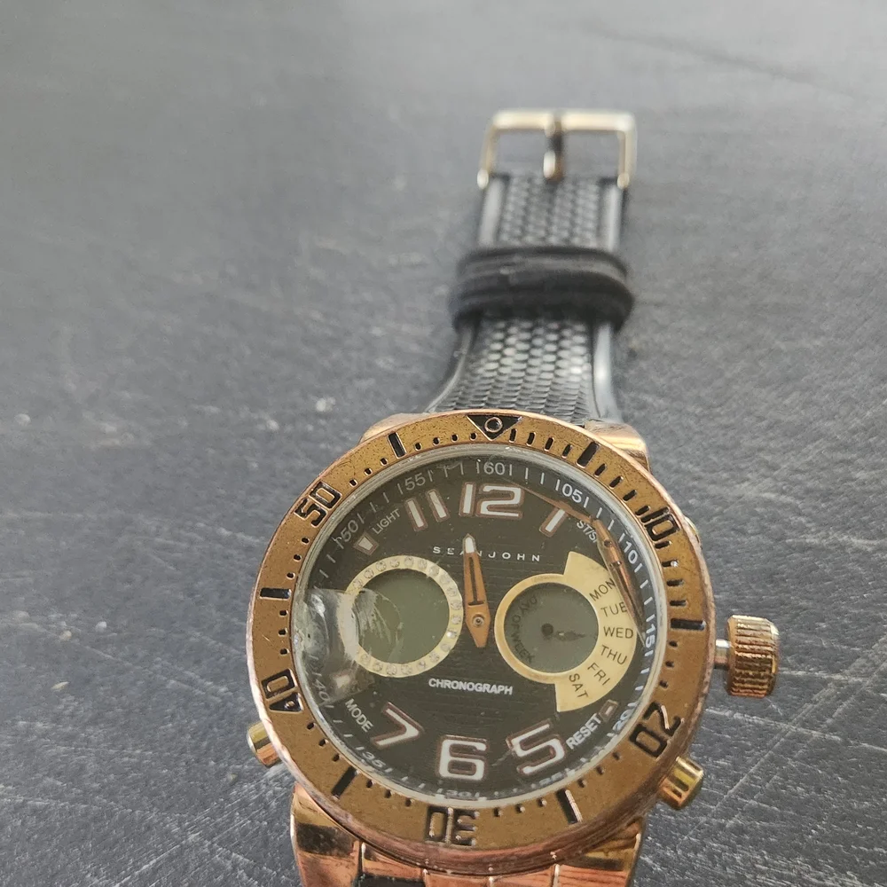 Sean‎ John Gold and Black Chronograph Watch